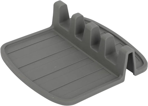 Lily's Home Large Silicone Spoon Rest with Drip Pad, Kitchen Utensil Holder for Grill Utensils, BPA-Free & Heat