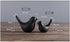 NWFashion Ceramic Animal Figurines, Modern Style Birds Decorative Ornaments for Desktop Display (Black Bird)