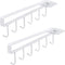 Art Secret 6-Hook Under Cabinet Mug Hanger - 2pcs White