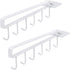 Art Secret 6-Hook Under Cabinet Mug Hanger - 2pcs White