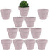 Yishang 1.9 Inch Tiny Pink Terracotta Pots, Pack of 12 Mini White Clay Planters with Drainage Holes for Tiny Cactus