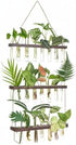 3 21 Mkono Plant Propagation Tubes, Tiered Wall Hanging Terrarium with Wooden Stand & Test Tube Vases for Hydroponic