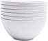 Melamine Cereal Bowls Set of 6, 28oz White Unbreakable Soup Bowls, Dishwasher Safe for Kitchen