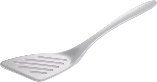 Hutzler 12-1/2 Inch Slotted Melamine Turner, White by Gourmac