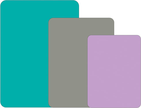 Cut N’ Funnel Spa Day 3 Pack, Thick Multicolor Multi-Size Plastic Cutting Board Mats, Made in the USA