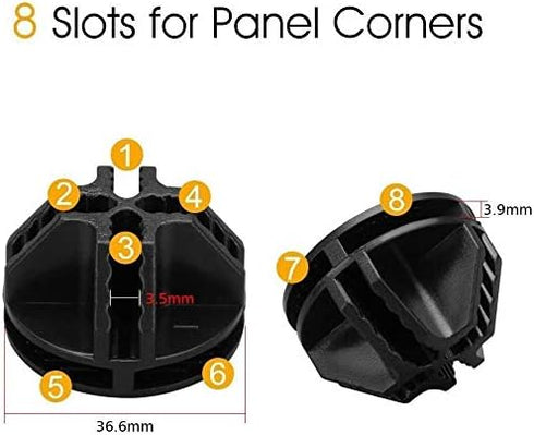 URBEST Wire Cube Connectors, Plastic Connectors for Modular Organizer Closet and Wire Grid Cube Storage Unit, Black, 40