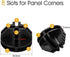 URBEST Wire Cube Connectors, Plastic Connectors for Modular Organizer Closet and Wire Grid Cube Storage Unit, Black, 40