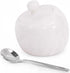Radicaln Marble Salt Cellar with Lid 3" Inch White Salt Jar &