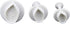 FD-010 Veined Rose Leaf Plunger Cutter Tool - Cake Decorating Fondant Embossing Tool, Set of 3, White