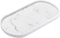 Luxspire Vanity Tray, Oval Toilet Tank Storage Tray for Bathroom Countertop Organization, Medium Marble White