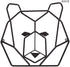 Everydecor Rustic Geometric Bear Head Metal Wall Art Decor for Home Office Kitchen Living Room Bedroom