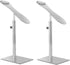 DZLOHAS Countertop 2 Sets Shoe Display Stand Silver, Risers Stand Adjustable Shoe Rack Retail Supplies Stainless Steel