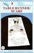Jack Dempsey Stamped Table Runner/Scarf, Starburst of Hearts, 15 by 42-Inch