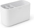 Brabantia Renew Bathroom Caddy (White), Compartments for Toothbrushes, Soap, Nonslip Base with Drainage Holes