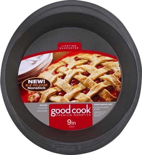 GoodCook Everyday Nonstick Steel Pie Pan, 9", Gray