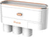 iHave 3 Cups Toothbrush Holders for Bathrooms, Wall Mounted Organizer with Large Capacity Drawer and Tray