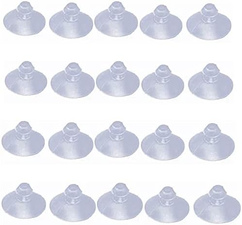 Pack of 20 Anti-Collision Suction Cups, 18mm/0.7" Furniture Desk Glass Hanger Pads for Glass Plastic