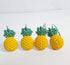 Chictie Yellow Pineapple Shower Curtain Hooks - Set of 12 Cute Fruit Design Stainless Steel Hooks