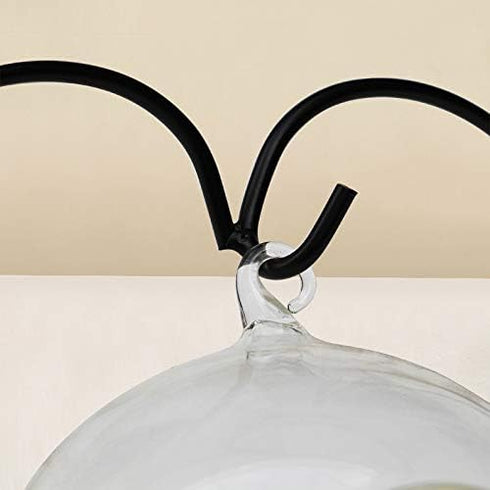 YY YEARCHY Elegant Iron Plant Stand for Hanging Terrariums - Big Heart Design
