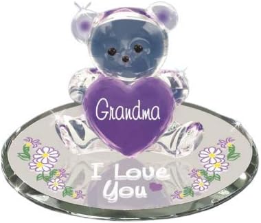 Glass Baron Bear Grandma I Love You Figurine, Great Gift for Mother's Day or Birthday