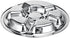 Litewoo Round Divided Plate Stainless Steel 6 Sections
