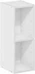 Furinno Fulda 2-Tier Space Saving Bookcase Storage Shelf, 8-Inch Width, White