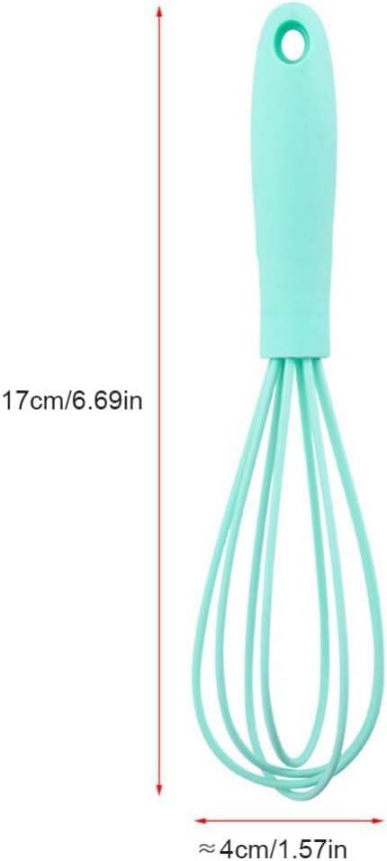 Navy Blue Silicone Whisk, Colorful Mini Silicone Whisks Multifunctional Manual Egg Beater Mixer Bake Tool for Blending Whisking Stirring Cooking Kitchen Utensils and Gadgets by Pxiryanlow