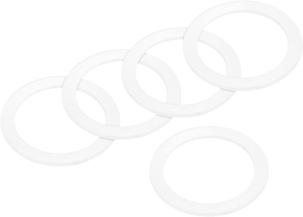 MECCANIXITY White Silicone Gasket Seal Replacement for 1-Cup Aluminium Coffee Maker, 38x50x2.2mm, Pack of 5