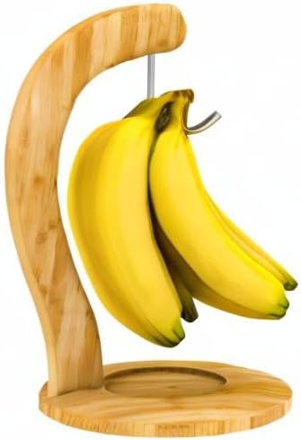Ruichang Banana Holder Stand, Bamboo Sturdy Hook for Kitchen Countertop, Banana Tree Keeper