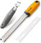 Grater Citrus Slicer with Channel Knife, Stainless Steel, Non-slip Rubber Handle, 2-pcs Multi-tool Set