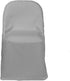 Gray Polyester Folding Chair Covers - Perfect for Events and Weddings
