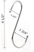 10 Pack Premium 4.5 inch Heavy Duty Stainless Steel S Hooks, Ideal for Hanging Pots, Pans, Plants