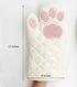 Cricket & Junebug Oven Mitts, Cat Paws - White and Pink.