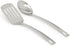 Stainless Steel Utensil Set with Elegant Hammered Finish by Home Basics | includes Slotted Turner and Serving Spoon Set | Hanging Hole for Easy Storage