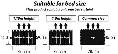 Heidi Galaxy Star Bed Canopy, Single Sleeper Bunk Bed Curtain, Blackout Cloth Mosquito Nets
