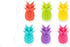 Pineapple Model Glass Marker 6pcs Set Silicone Drink Wine Beer Glass Markers Charms Tags, Silicone, silicone