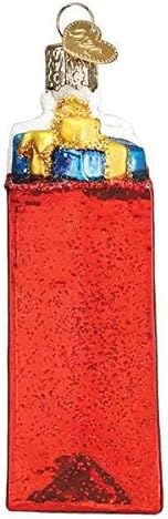 Glass Blown Ornament with S-Hook and Gift Box, Holiday Shopping Bag Selection (32396)