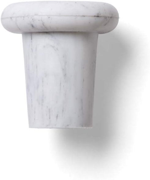 Outset B320 Silicone Wine Bottle Stoppers, White Marble, Small Size