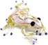 Frog Miniature Figurines 3" Color Glass Art Collectible Gift Decorate (Yellow Purple)