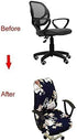 Office Chair Cover Stretchable, Computer Desk Chair Seat Covers, Anti-Dust Universal Split 2 Piece Slipcover (Wild
