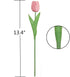 Artificial PU Tulips 10Pcs - Real Touch Fake Flower Arrangement Bouquets for Home Office Wedding Decoration (Pink)