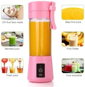 WROZZO Mini Personal Blender, 1000W Powerful Motor, 800ml Cup, 6 Stainless Blades, USB Charging, Portable Blender for Shakes and Smoothies Pink by Generic