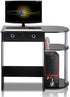 Furinno Go Green Home Laptop Computer Desk/Table with 2 Drawer Bins, Black/Grey