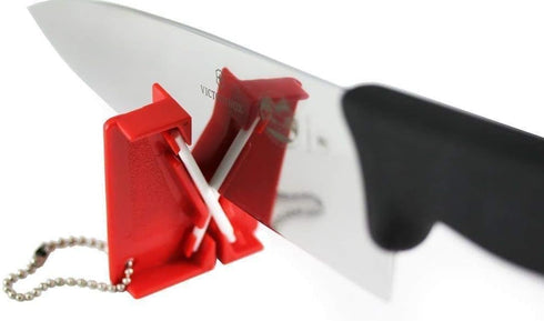Lansky Mini Crock Sticks Knife Sharpener, Portable Keychain Tool, Ceramic Honing Rod for Knives - LCKEY