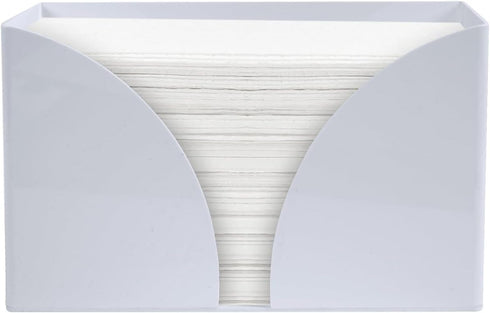Paper Towel Holder Dispenser for Countertop, White Acrylic Napkin Holders for Kitchen or Bathroom, Great for Z-Fold