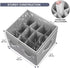 Moteph Shoe Organizer for Closet with Clear Cover & Adjustable Dividers, Grey, Small - 12 Pairs