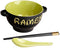 World Market Japanese Ceramic Ramen Bowl Set - 4-pc Green Rooster Noodle Bowl with Soup Spoon and Chopstick - Soup Bowls for Noodle Soup, Ramen, Udon, Miso, Thai, Curry, Soba, Pho Soup - 17 Ounce