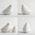 GOODSTART Set 2 Ceramic Birds Figurines Small Birds Statues for Living Room, Bookshelf, TV Stand, A of White Porcelain