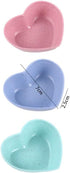 Heart Shape Appetizer Plates, Eco-Friendly Mini Bowls for Seasoning Dishes, 3pcs Fall Resistant