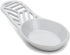 Home Basics Lines Cast Iron Spoon Rest (Grey) | Heavy Weight | Wide Head | Foam Pad to Protect Countertop